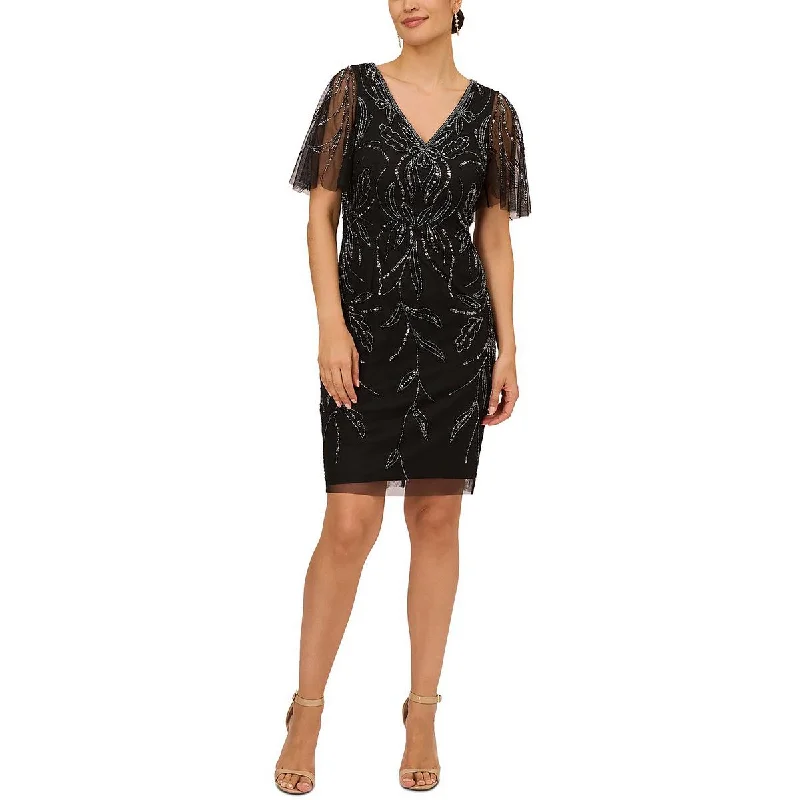 Papell Studio by Adrianna Papell Womens Embellished Cocktail And Party Dress British Gentlewoman Style