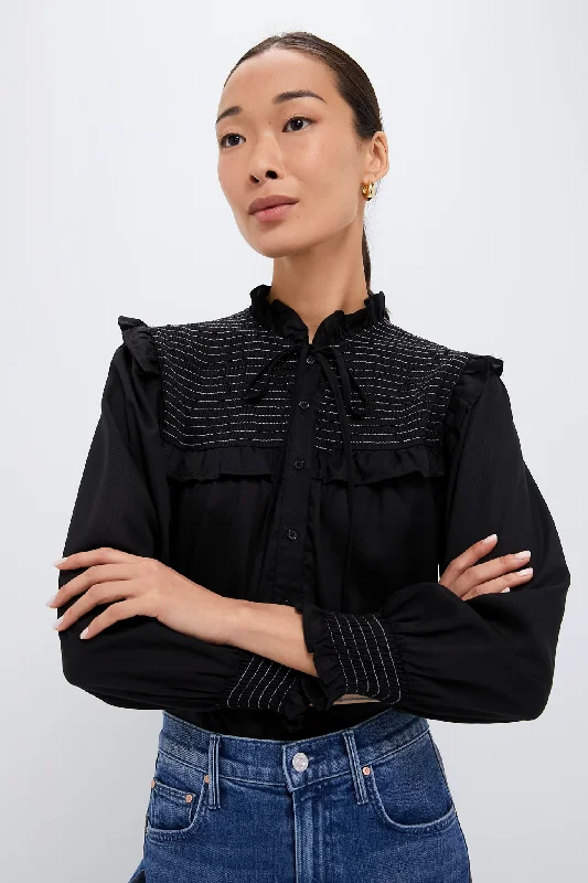 Black Long Sleeve Nicolette Shirt