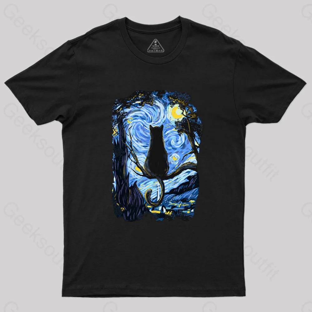 CAT STARRY NIGHT T-Shirt