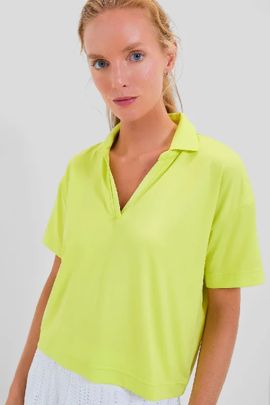 Citron Cropped Caroline Polo