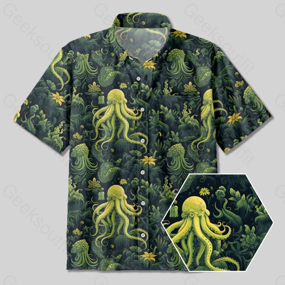 Cthulhu Button Up Pocket Shirt