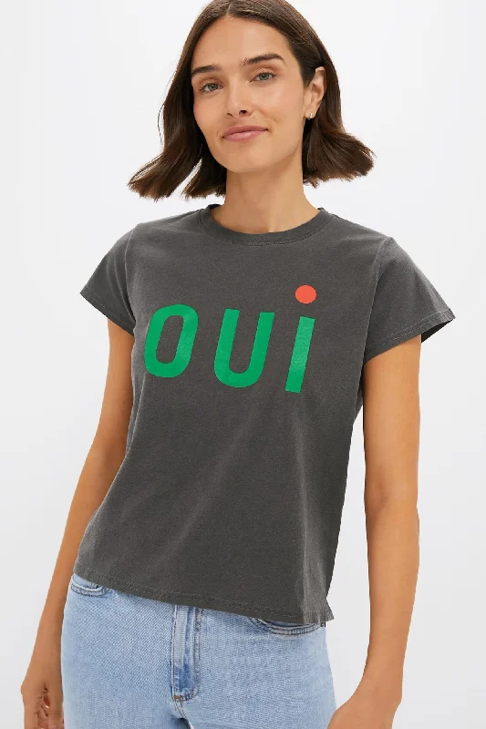 Faded Black Oui Classic Tee