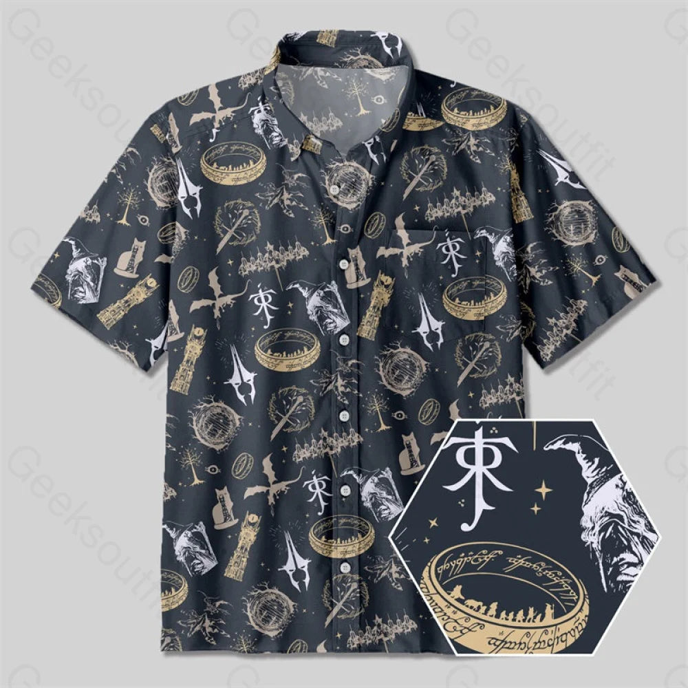 Magic Ring Cool Button Up Pocket Shirt