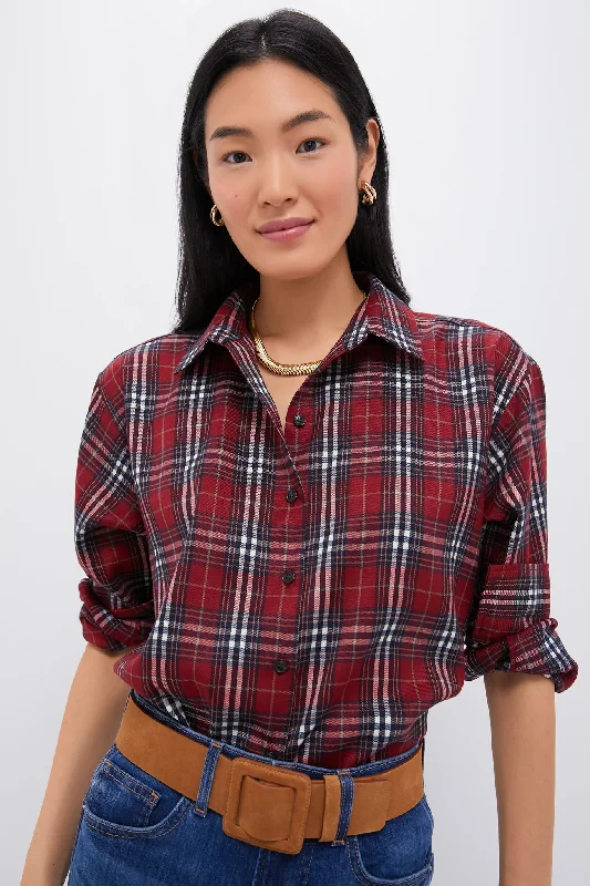 Red Plaid Nadine Boyfriend Button Down