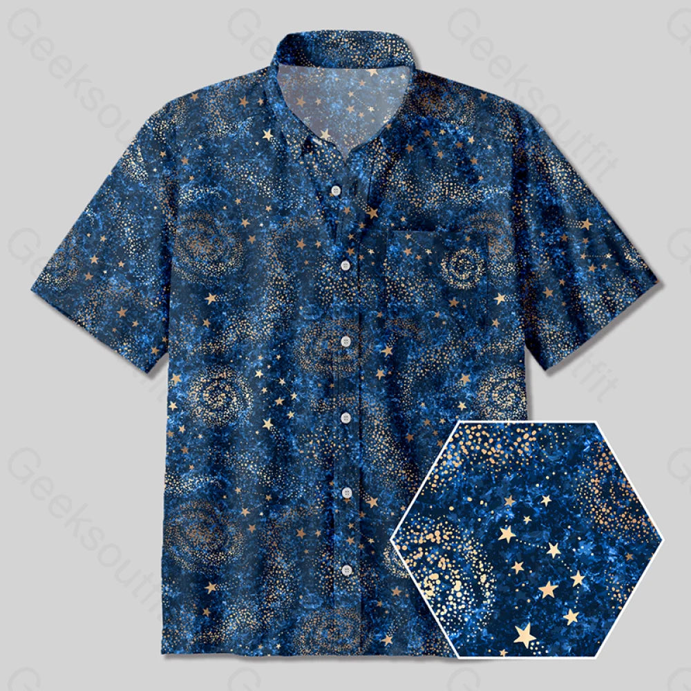 The Starry Night Button Up Pocket Shirt