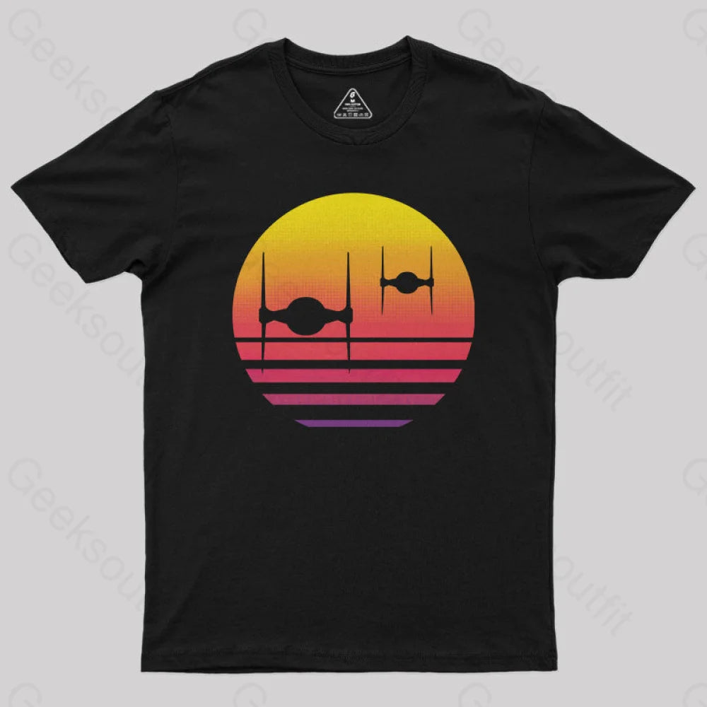 Tie Fighter Sunset Geek Squad T-Shirt